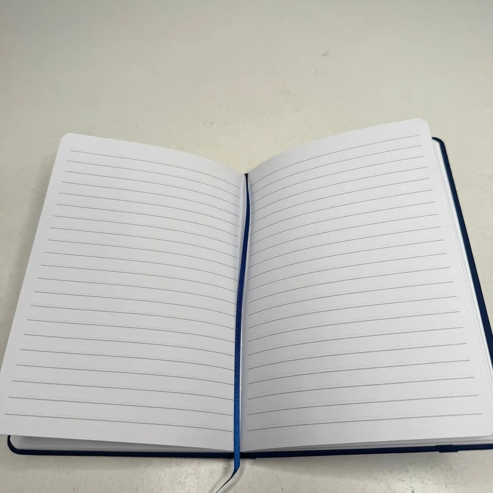 Unbranded Notebook Unisex OS Blue e+ Logo Lined Labeled Elastic Closure Bookmark